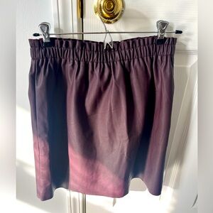 LOFT | size small | red wine fake leather skirt
